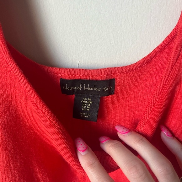 House of Harlow 1960 Scarlet Blouse - Picture 3 of 4